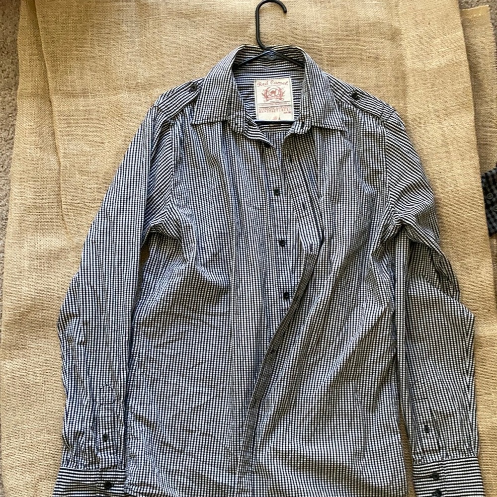 Black and White plaid button down.